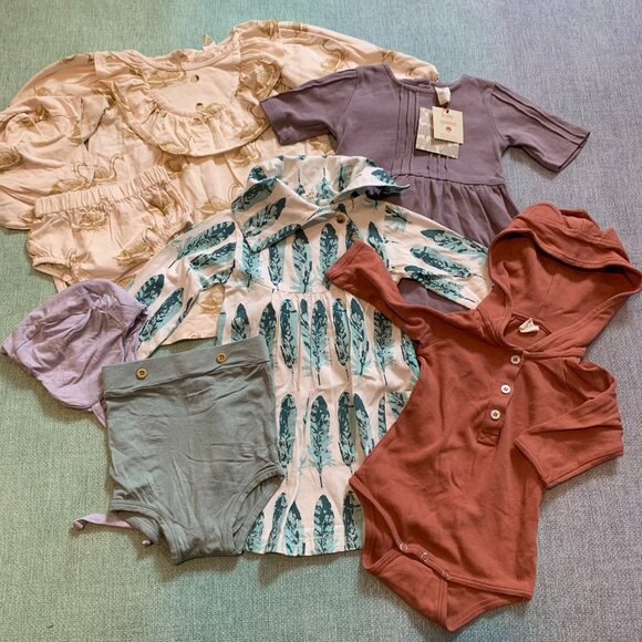 kate quinn Other - Kate Quinn Organic Cotton Bundle 8 Pieces (18-24M) Earthy Tones and Prairiecore